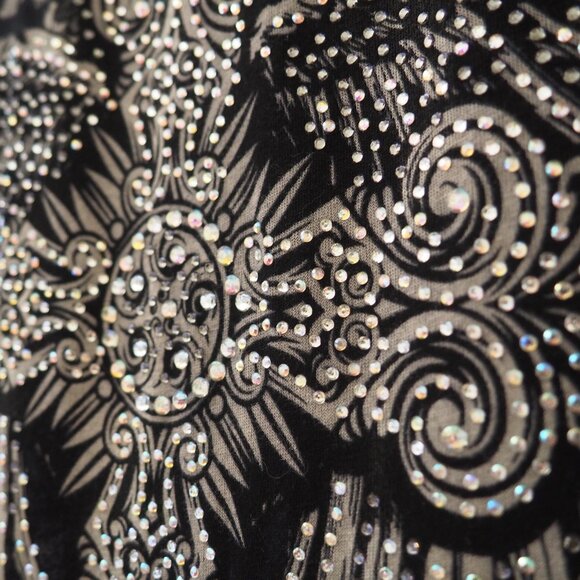 Vocal Bedazzeled Crystal Cross Sleeveless Acid Wash Tie-Dye Maxi Dress sz S - Picture 6 of 9